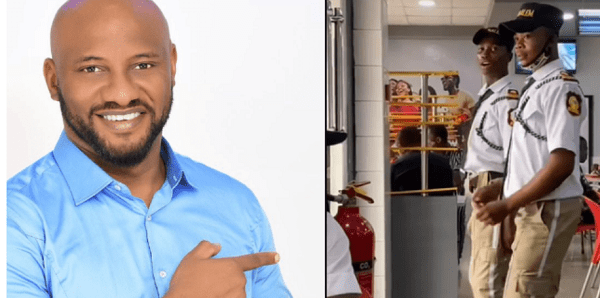 In a viral video, Yul Edochie criticizes the dancing security personnel